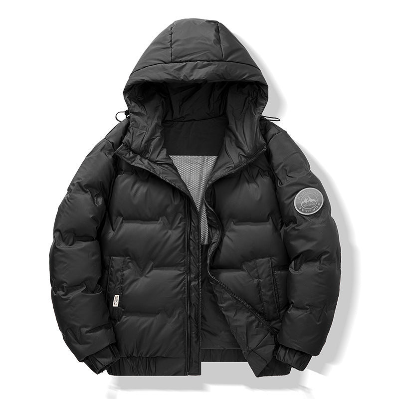 Men's Short Winter Puffer Jacket with Hood – Warm & Lightweight - 3KDyn